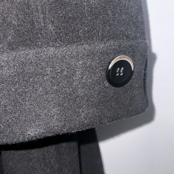 Classic Black Button Up Wool Blend Winter Coat Basic Editions Womens Size S - Picture 6 of 10